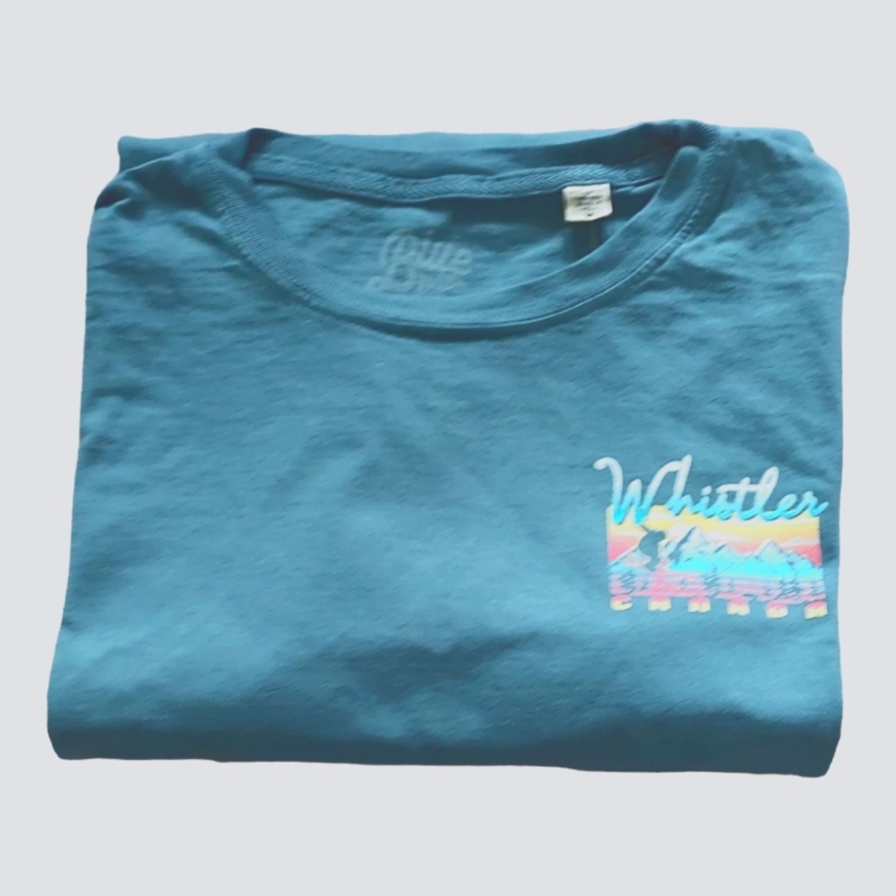 Whistler Mountain Canada Long Sleeve Shirt Men Teal Medium